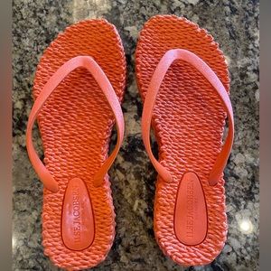 Ilse Jacobsen Orange Flip Flip Sandals US size 7 NEVER BEEN WORN